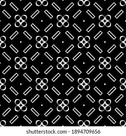 Black and white texture. Abstract seamless geometric pattern.
