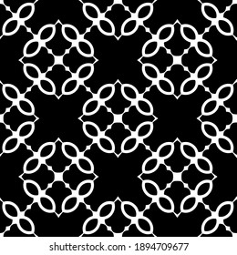 Black and white texture. Abstract seamless geometric pattern.
