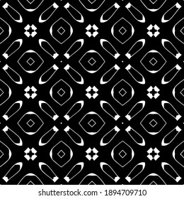 Black and white texture. Abstract seamless geometric pattern.
