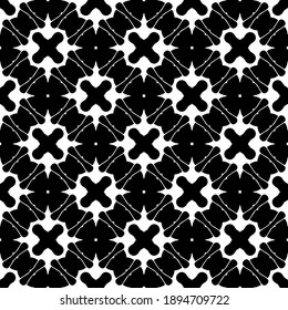 Black and white texture. Abstract seamless geometric pattern.
