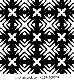 Black and white texture. Abstract seamless geometric pattern.
