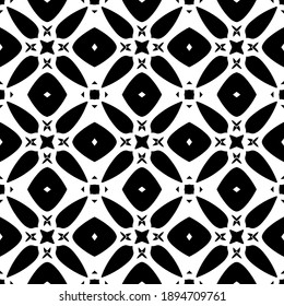 Black and white texture. Abstract seamless geometric pattern.
