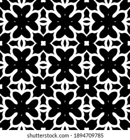 Black and white texture. Abstract seamless geometric pattern.
