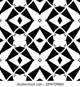 Black and white texture. Abstract seamless geometric pattern.
