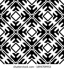 Schwarz-Weiß-Textur. Abstraktes, nahtloses geometrisches Muster.
