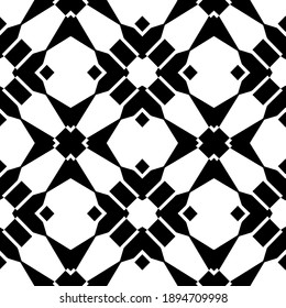 Black and white texture. Abstract seamless geometric pattern.
