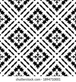 Black and white texture. Abstract seamless geometric pattern.
