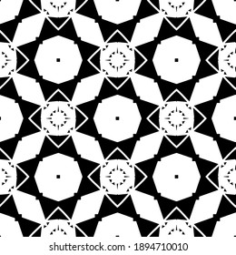 Black and white texture. Abstract seamless geometric pattern.
