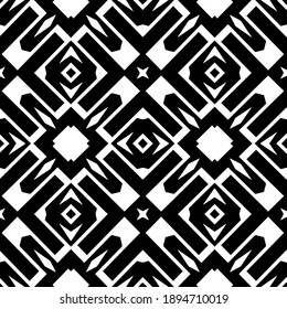Black and white texture. Abstract seamless geometric pattern.

