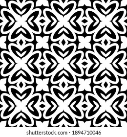 Black and white texture. Abstract seamless geometric pattern.
