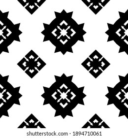 Black and white texture. Abstract seamless geometric pattern.
