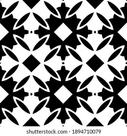 Black and white texture. Abstract seamless geometric pattern.
