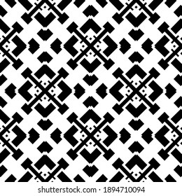 Black and white texture. Abstract seamless geometric pattern.
