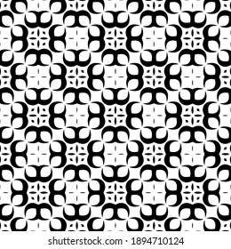 Black and white texture. Abstract seamless geometric pattern.
