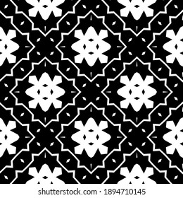 Black and white texture. Abstract seamless geometric pattern.
