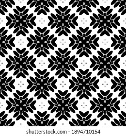 Black and white texture. Abstract seamless geometric pattern.
