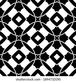 Black and white texture. Abstract seamless geometric pattern.
