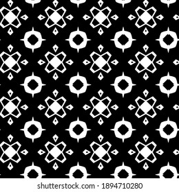 Black and white texture. Abstract seamless geometric pattern.
