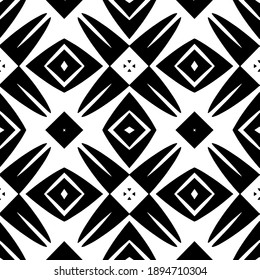 Schwarz-Weiß-Textur. Abstraktes, nahtloses geometrisches Muster.
