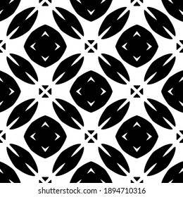 Black and white texture. Abstract seamless geometric pattern.
