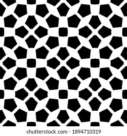 Black and white texture. Abstract seamless geometric pattern.
