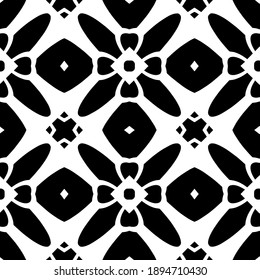 Black and white texture. Abstract seamless geometric pattern.
