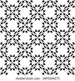 Black and white texture. Abstract seamless geometric pattern.