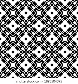 Black and white texture. Abstract seamless geometric pattern.