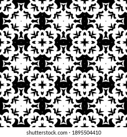 Schwarz-Weiß-Textur. Abstraktes, nahtloses geometrisches Muster.
