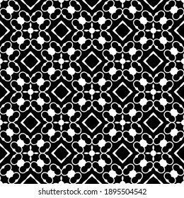 Black and white texture. Abstract seamless geometric pattern.