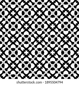 Black and white texture. Abstract seamless geometric pattern.