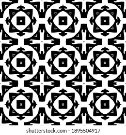 Black and white texture. Abstract seamless geometric pattern.