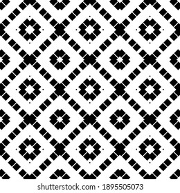 Black and white texture. Abstract seamless geometric pattern.