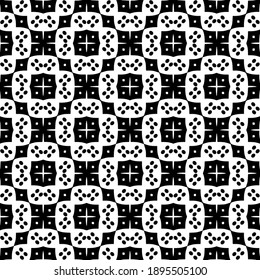 Black and white texture. Abstract seamless geometric pattern.