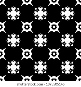 Black and white texture. Abstract seamless geometric pattern.