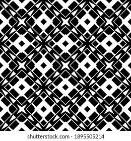 Black and white texture. Abstract seamless geometric pattern.