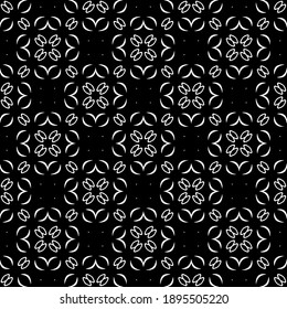 Black and white texture. Abstract seamless geometric pattern.