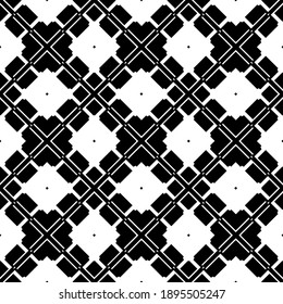 Black and white texture. Abstract seamless geometric pattern.