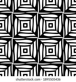Black and white texture. Abstract seamless geometric pattern.