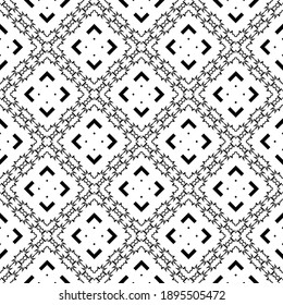 Black and white texture. Abstract seamless geometric pattern.