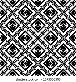 Black and white texture. Abstract seamless geometric pattern.