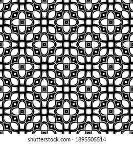 Black and white texture. Abstract seamless geometric pattern.