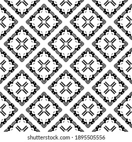 Black and white texture. Abstract seamless geometric pattern.