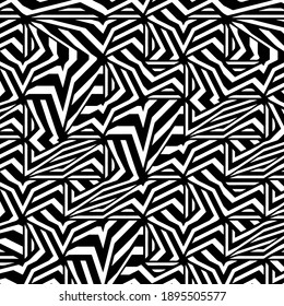 Textura en blanco y negro. Resumen de un patrón geométrico sin fisuras.