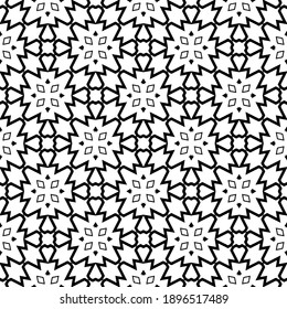 Black and white texture. Abstract seamless geometric pattern.