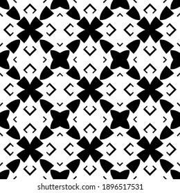 Schwarz-Weiß-Textur. Abstraktes, nahtloses geometrisches Muster.