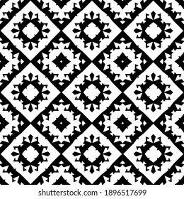Black and white texture. Abstract seamless geometric pattern.