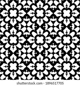 Black and white texture. Abstract seamless geometric pattern.