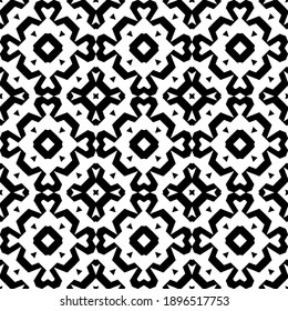 Black and white texture. Abstract seamless geometric pattern.