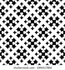 Black and white texture. Abstract seamless geometric pattern.